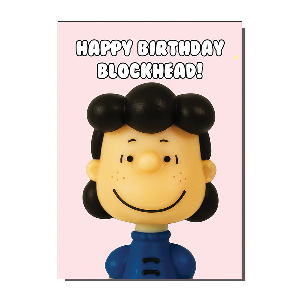 Happy Birthday Blockhead Greetings Card