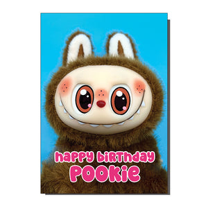 Happy Birthday Pookie Lafufu Inspired Greetings Card