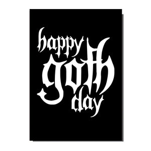 Happy Goth Day Greetings Card