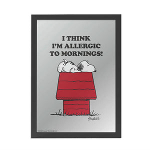 Peanuts I'm Allergic To Mornings Wall  Mirror