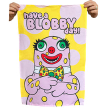 Load image into Gallery viewer, Blobby Blobby Blobby Tea Towel
