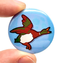 Load image into Gallery viewer, Set Of 3 Flying Ducks Button Pin Badges
