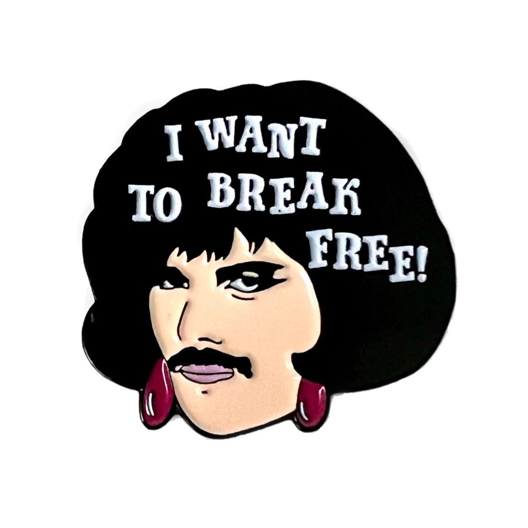I Want To Break Free Freddie Inspired Enamel Pin Badge