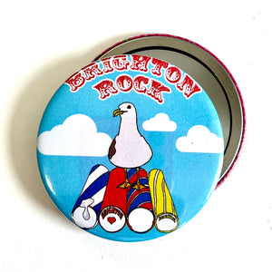 Brighton Rock Seagull Pocket Hand Mirror