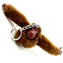 Load image into Gallery viewer, Fluffy Brown Monkey Keyring

