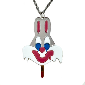 Melty Bugs Bunny Ice Cream Mirror Popsicle Necklace