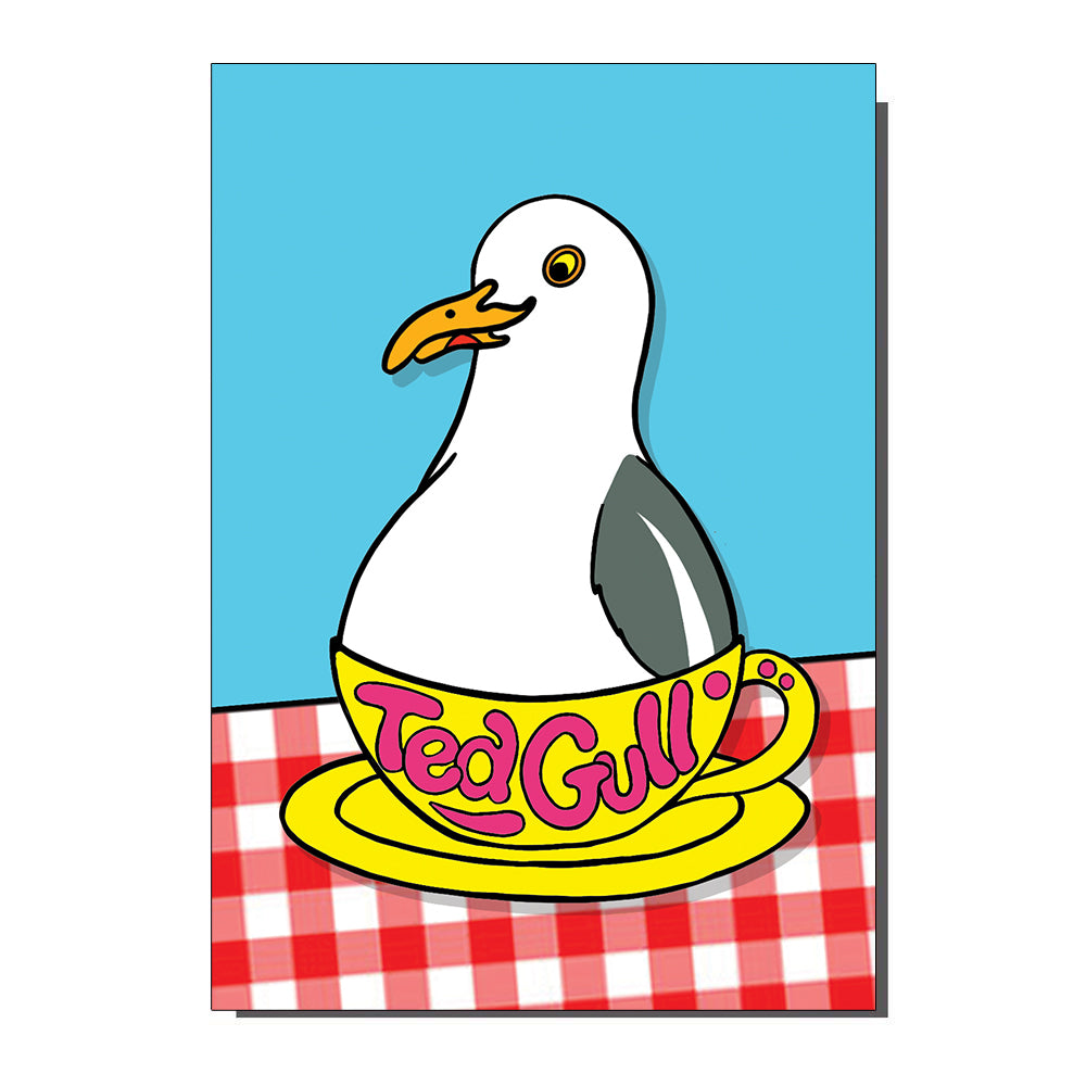 Tea-Gull The Seagull Greetings Card