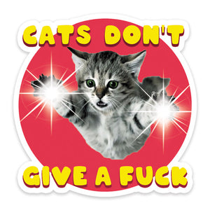 Cats Don't Give A Fuck Vinyl Sticker