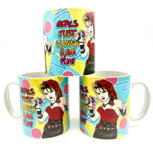 Load image into Gallery viewer, Girls Just Wanna Have Fun 1980s Inspired Ceramic Mug
