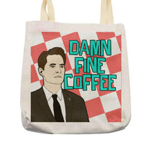 Load image into Gallery viewer, Damn Fine Coffee Twin Peaks Inspired Tote Bag
