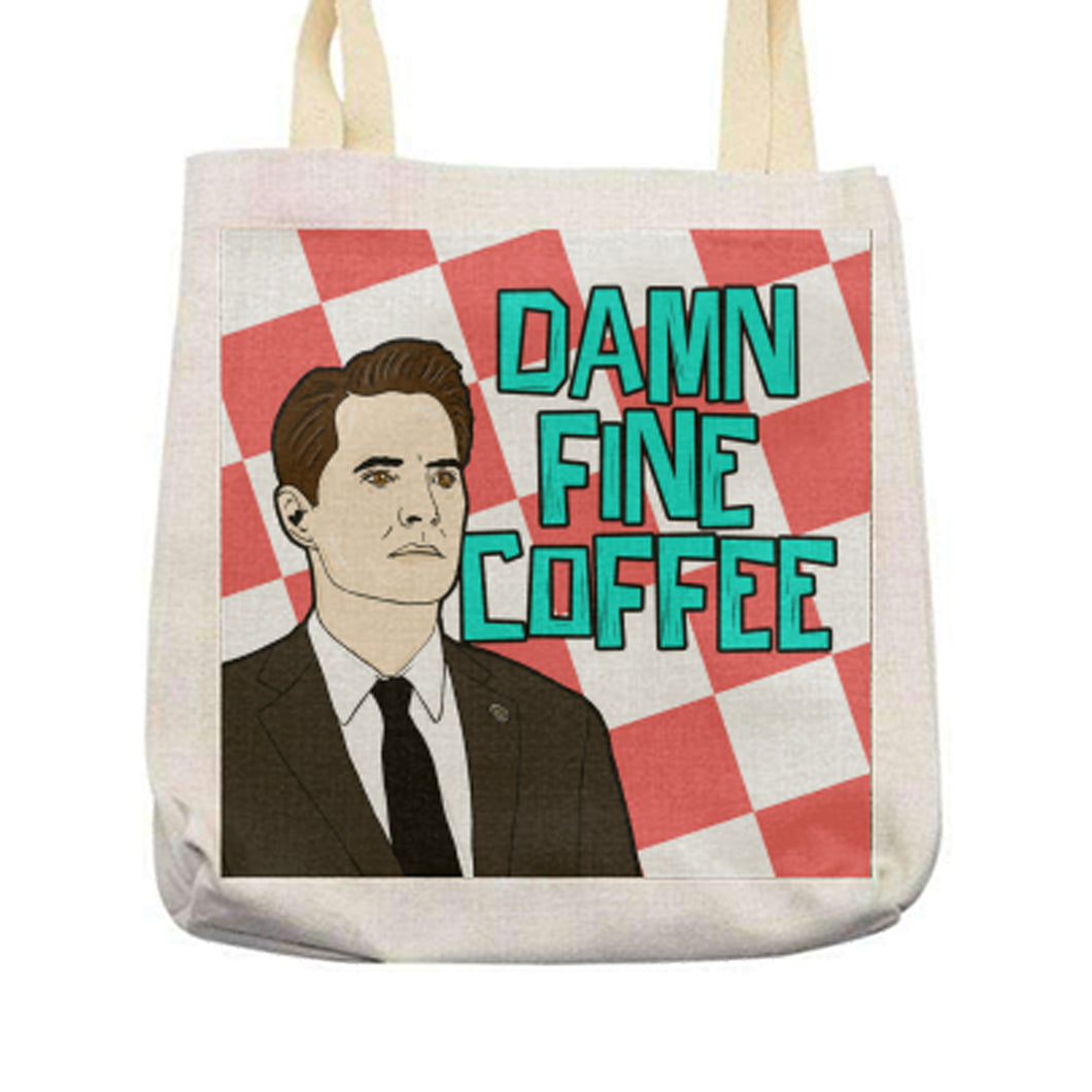 Damn Fine Coffee Twin Peaks Inspired Tote Bag