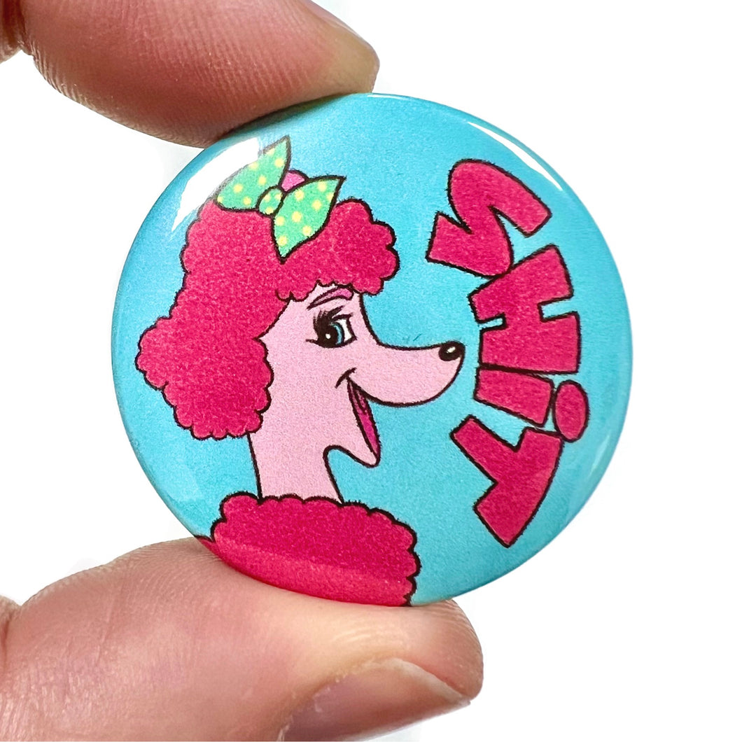 Dog Shit Button Pin Badge