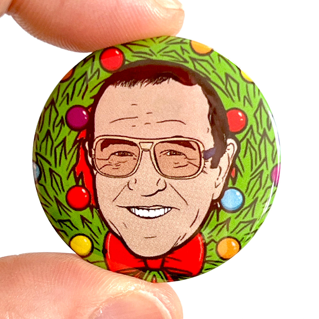 Frank Butcher Christmas Button Pin Badge