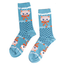 Load image into Gallery viewer, F*** It Kitty Cat Socks
