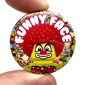 Funny Face Clown Button Pin Badge