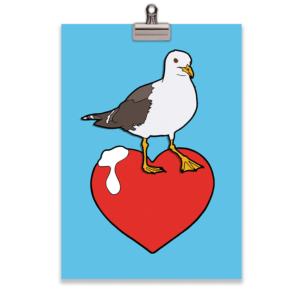We Love Seagull A4 Art Print