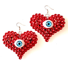 Load image into Gallery viewer, Statement Heart Doll Eyes Earrings
