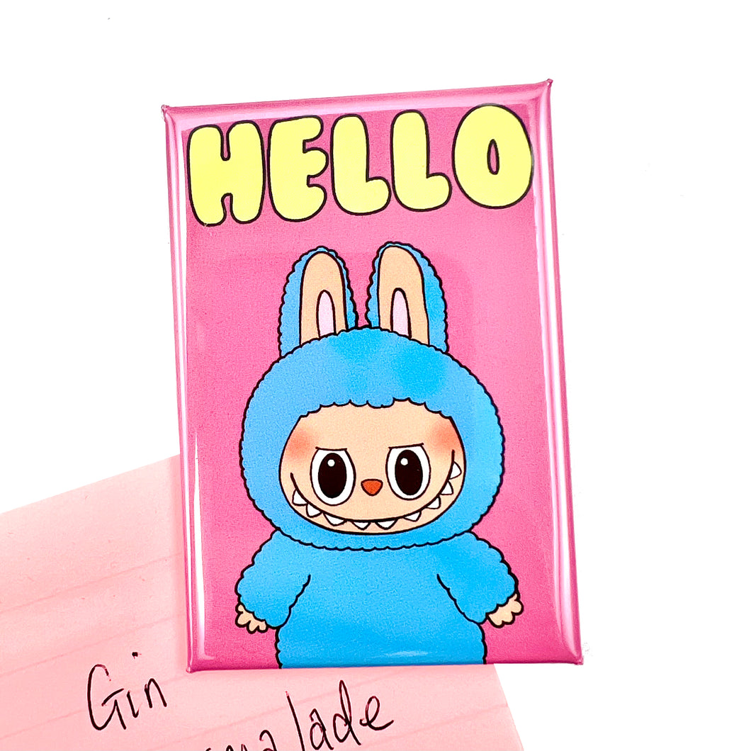 Cute Hello Monster Fridge Magnet