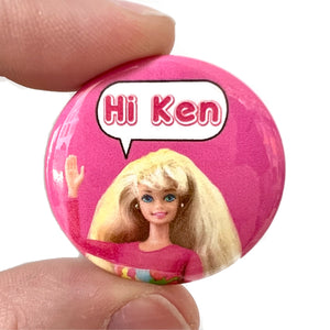 Hi Ken Inspired Button Pin Badge
