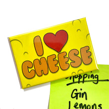 Load image into Gallery viewer, I ❤️ Cheese fridge Magnet
