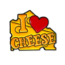 Load image into Gallery viewer, I ❤️ Cheese Enamel Pin
