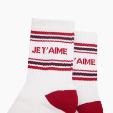 Load image into Gallery viewer, Je T'aime Ribbed Sports Socks
