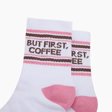 Load image into Gallery viewer, But First, Coffee Ribbed Sports Socks
