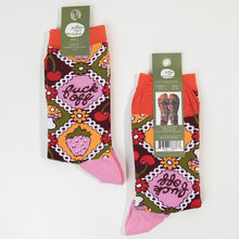 Load image into Gallery viewer, Retro Fruit &amp; Mushroom F*** Off Socks
