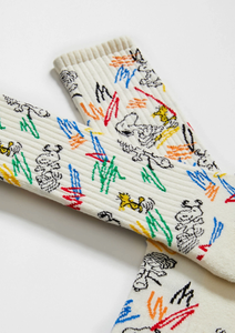 Snoopy Peanuts Paint Socks