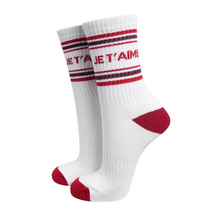 Load image into Gallery viewer, Je T'aime Ribbed Sports Socks
