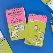Load image into Gallery viewer, Deep Thoughts For My Cat Notebook
