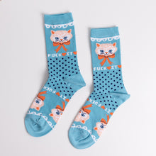 Load image into Gallery viewer, F*** It Kitty Cat Socks
