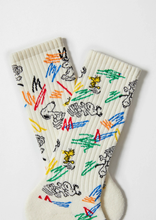 Load image into Gallery viewer, Snoopy Peanuts Paint Socks

