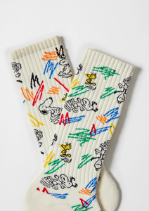 Snoopy Peanuts Paint Socks