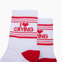 Load image into Gallery viewer, I ❤️ Crying Ribbed Sports Socks
