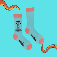Load image into Gallery viewer, Who Says I'm Crabby Lucy From Peanuts Socks

