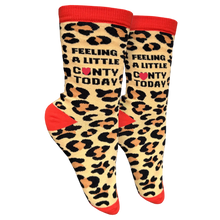 Load image into Gallery viewer, Feeling A Little Cunty Today Leopard Print Socks
