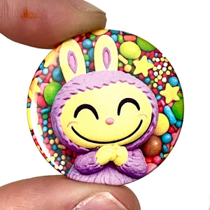 Cute Lafufu Inspired Button Pin Badge