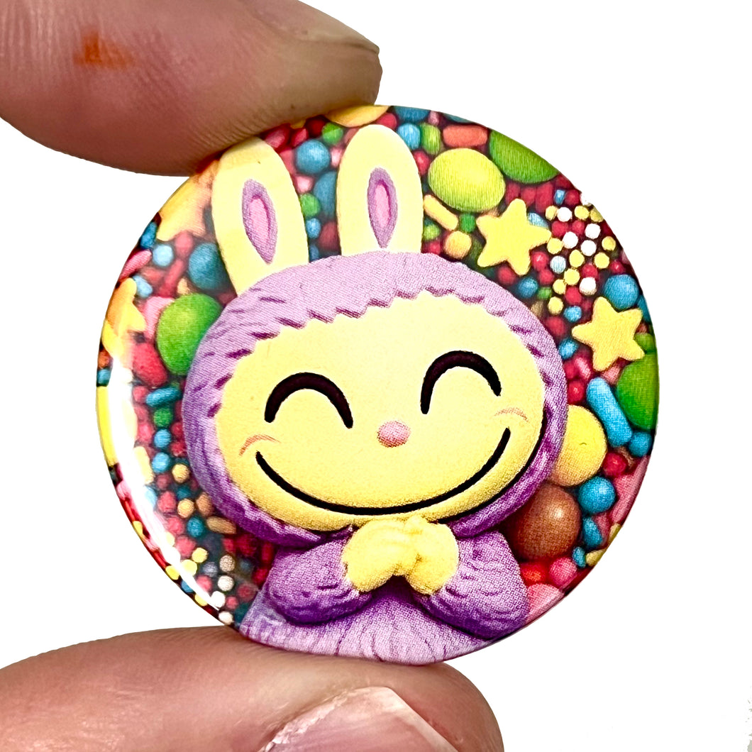 Cute Lafufu Inspired Button Pin Badge