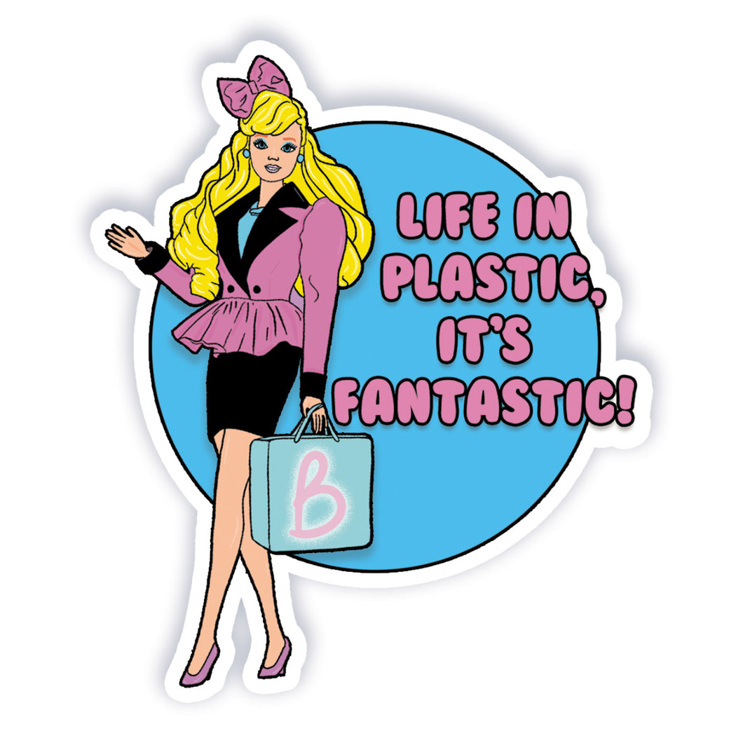 Life In Plastic Barbie Inspired Vinyl Sticker