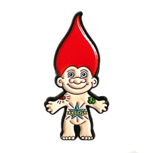 Load image into Gallery viewer, Tattoed Lucky Troll Enamel Pin
