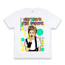 Load image into Gallery viewer, Get Into The Groove White Cotton Unisex T-shirt
