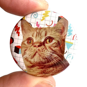 Marmaduke The Cat Button Pin Badge