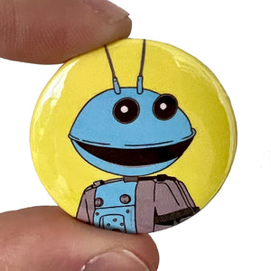 Mash Get Smash Inspired Alien Button Pin Badge