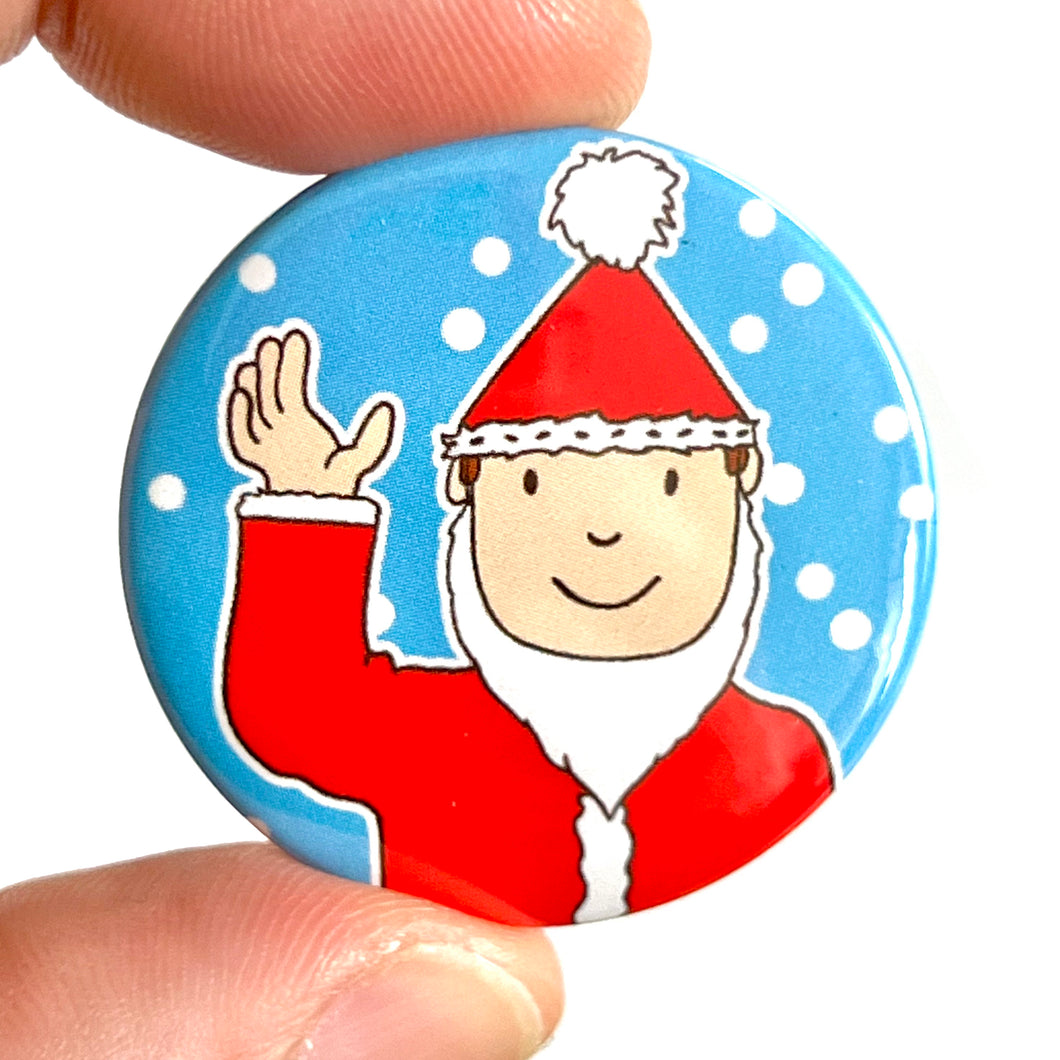 Mr Christmas Button Pin Badge