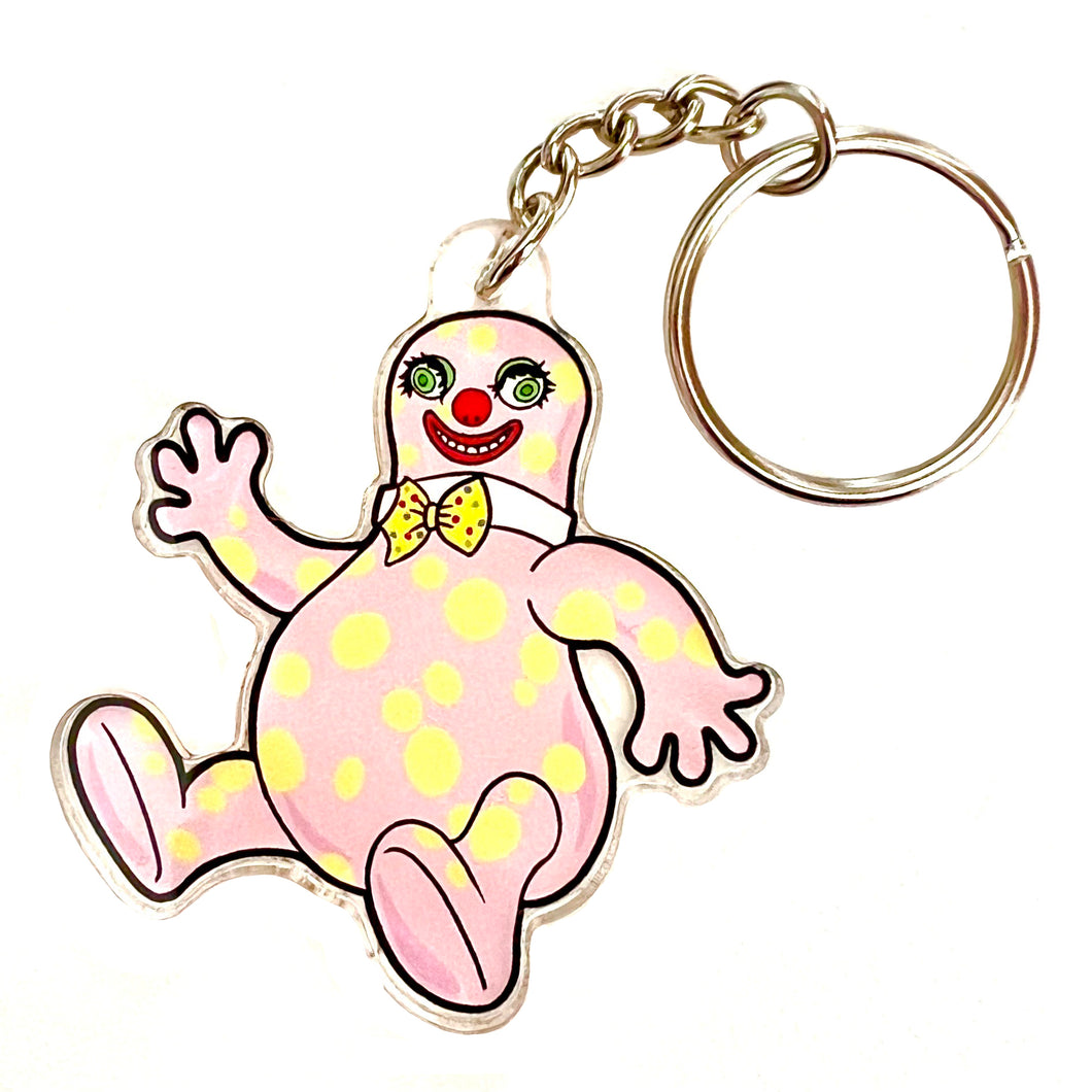 Mr Blobby Inspired Keyring