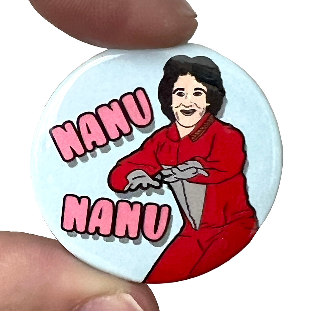 Manu Nanu Mork & Mindy Inspired Button Pin Badge