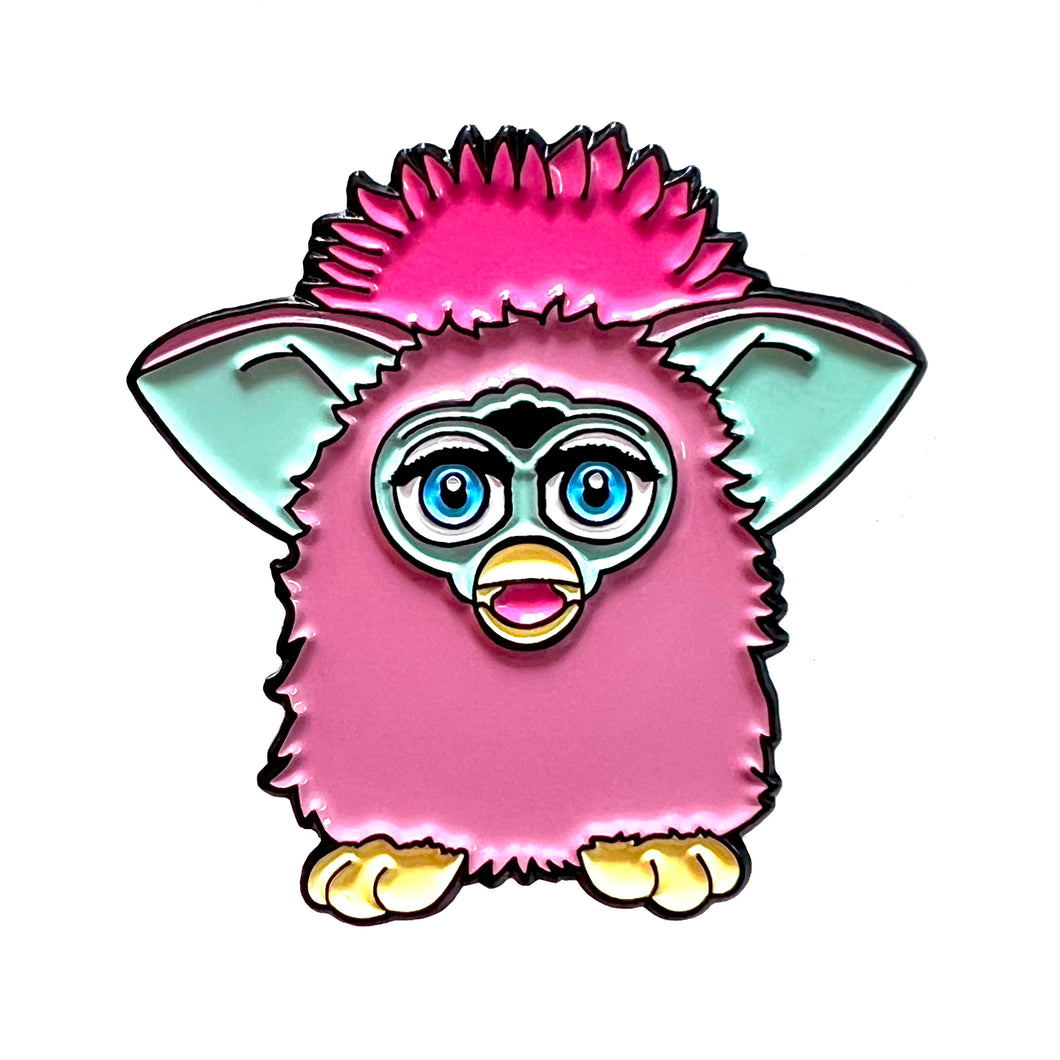 Furby Deep Pink Enamel Pin Badge