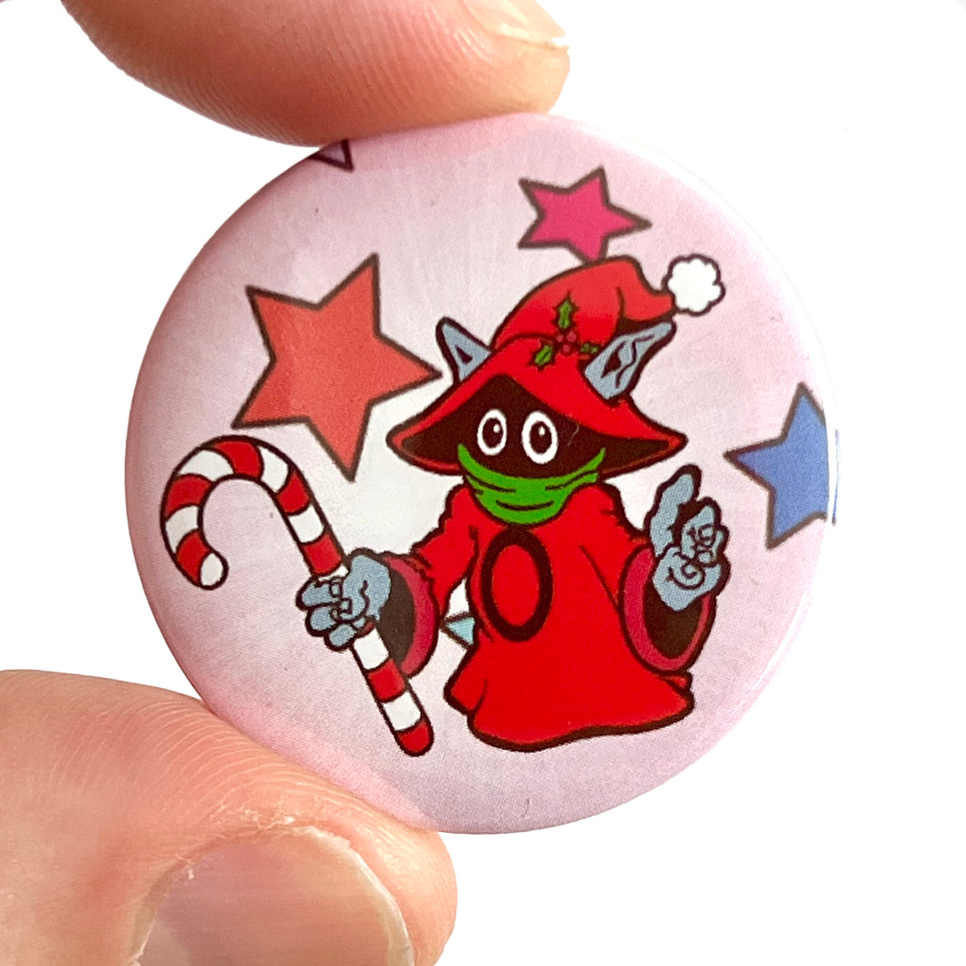 Orco He-Man Inspired Christmas Button Pin Badge