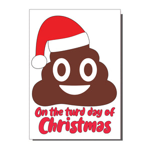 Poo In A Hat Christmas Card